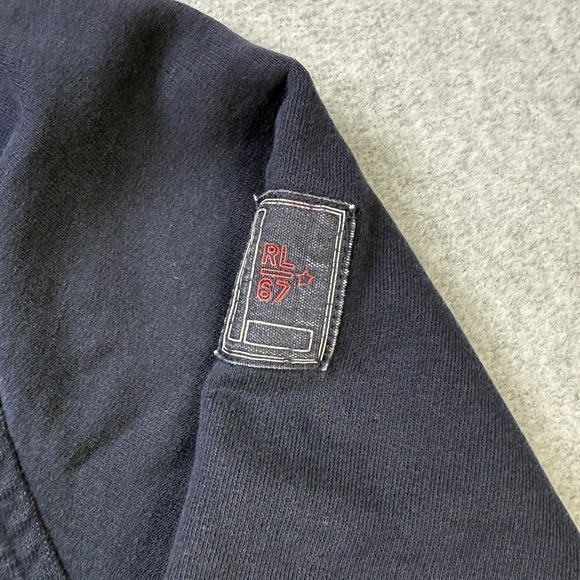 Ralph Lauren Jeans Co RL67 Navy Hooded Jacket 1X‎ Women's Cotton Zip Snap - Picture 10 of 11
